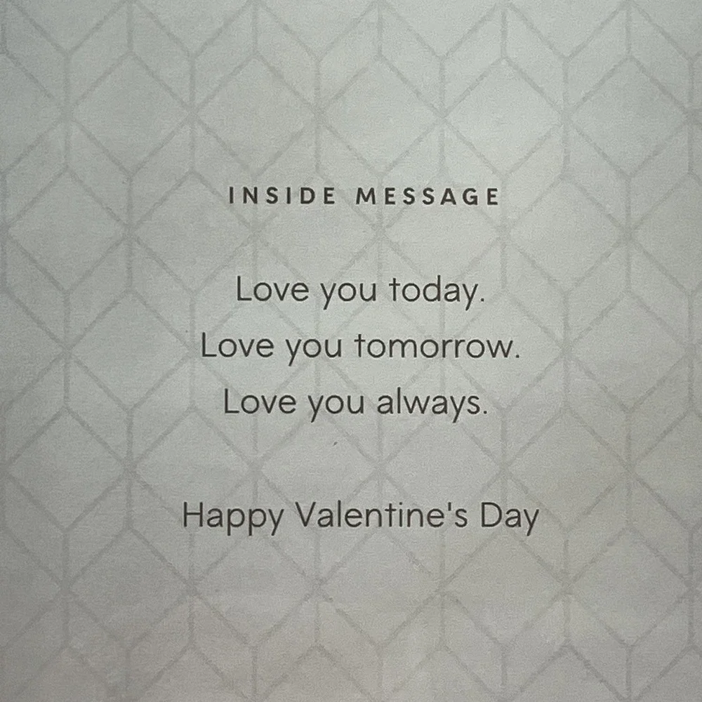 Hallmark Signature Valentine's Day 3D Card / Env. / Flowers / XO X O Love Always